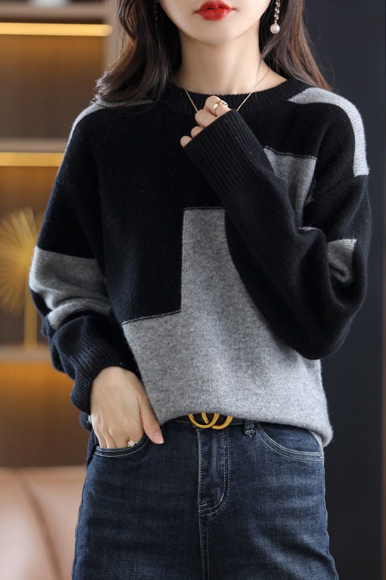 WW - Knitted casual sweater - Women's cozy knit sweater