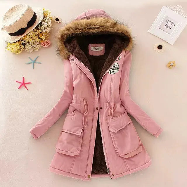 WW | Warm gefütterte Winterjacke mit Kapuze für Frauen