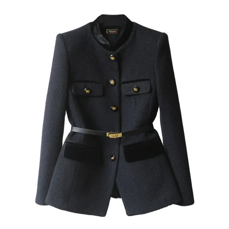 WW | Wool Coat with Button Fastening