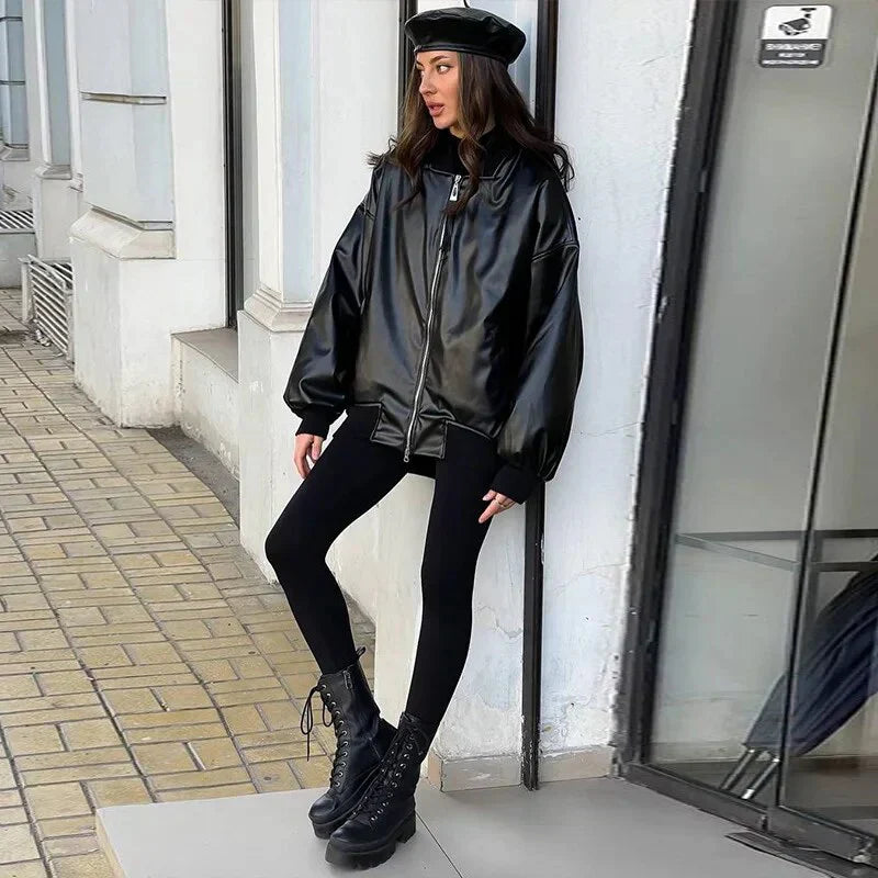 WW | casual motorcycle leather jacket