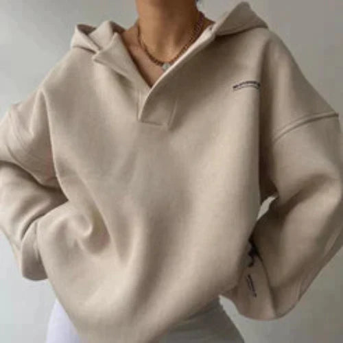 WW | Fashionable loose-fitting hooded sweater