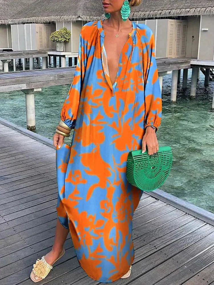 WW | Damen Tiefer V-Ausschnitt Dress