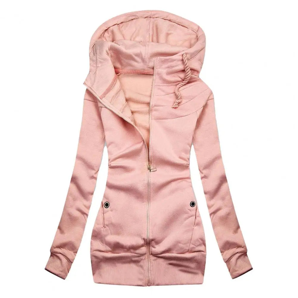WW | Oversized Zip-Up Hoodie for Women with Fleece, Hood, and Zipper - Ideal for Everyday