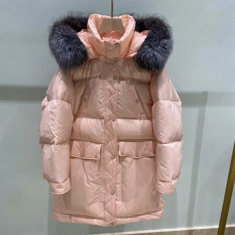 WW | Oversize-Parka mit Kapuze aus Kunstpelz für Frauen