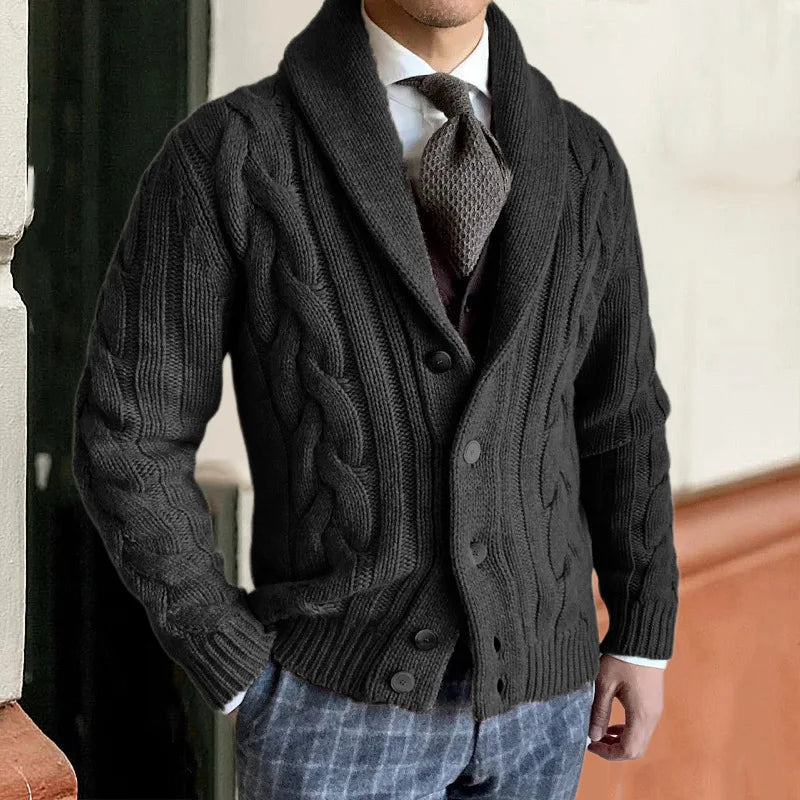 WW | trendy warm knitted cardigan for men