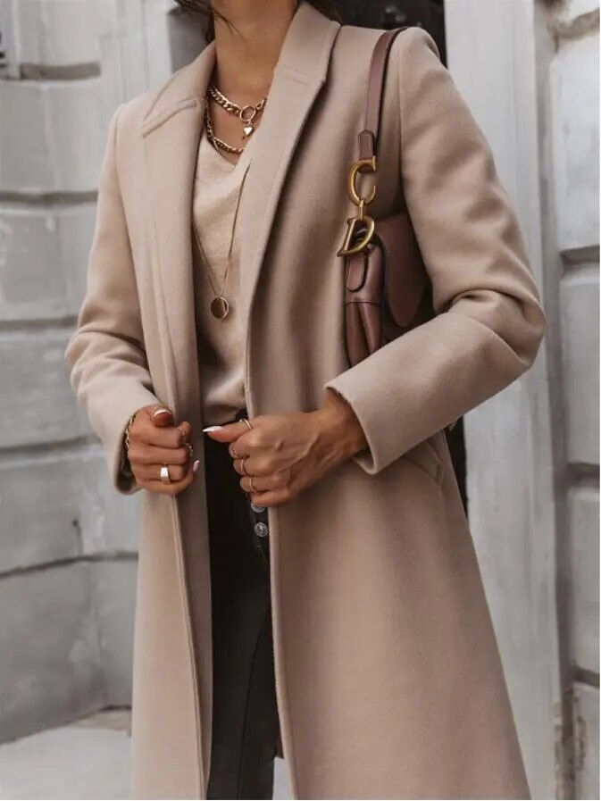 WW | Coat - Wool Blend - Tailored Fit - Button Closure - Classic Design