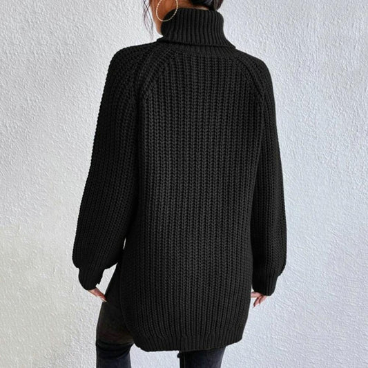 WW | Weicher Baumwollrollkragenpullover für Frauen