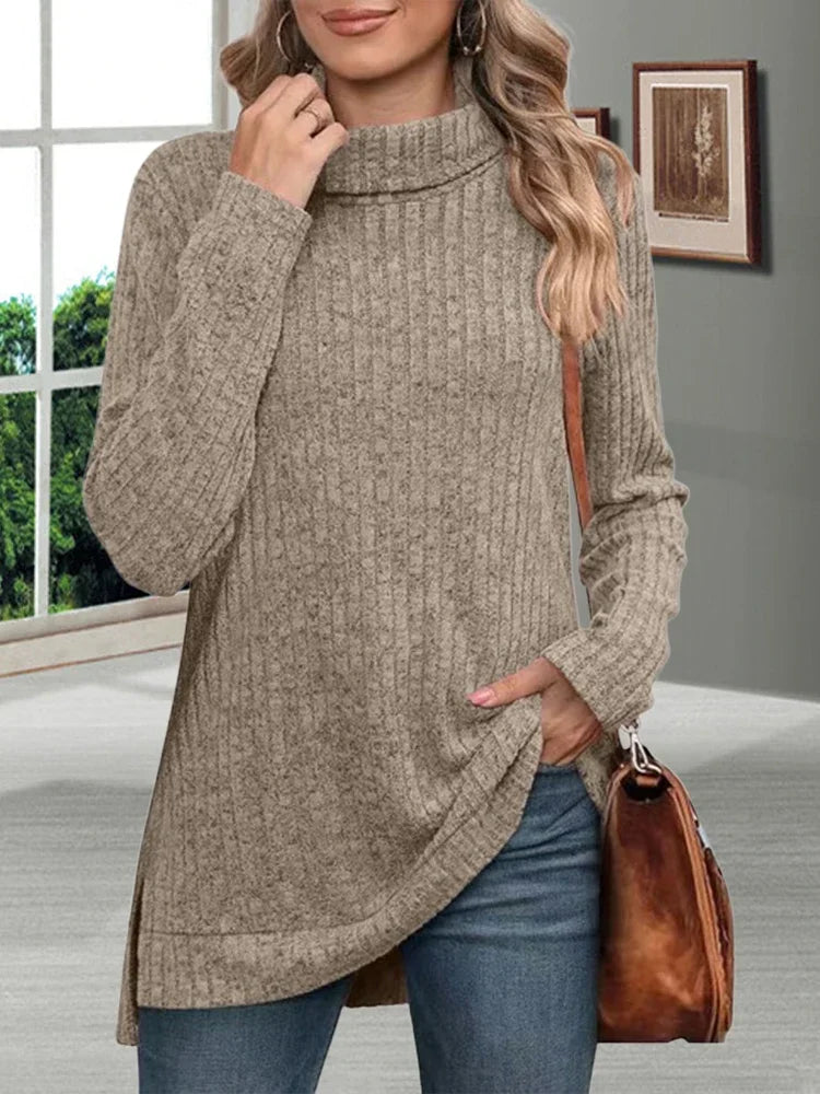 WW | Warm striped turtleneck sweater