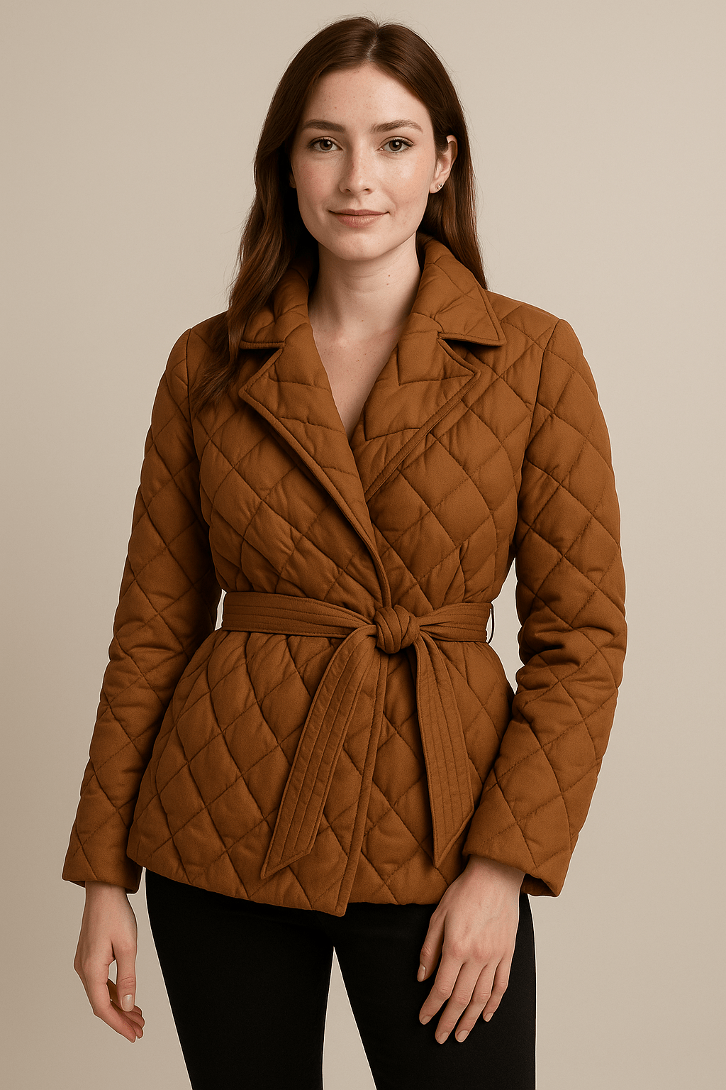 WW | Stylish quilted jacket with belt