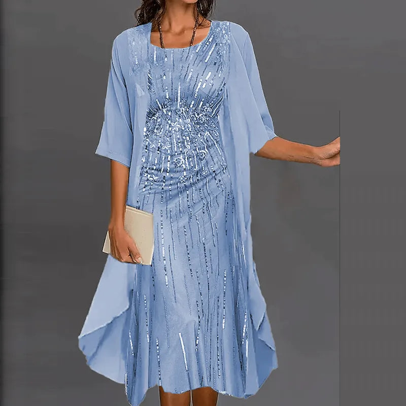 WW | Elegante Individuell Gedrucktes Kleid