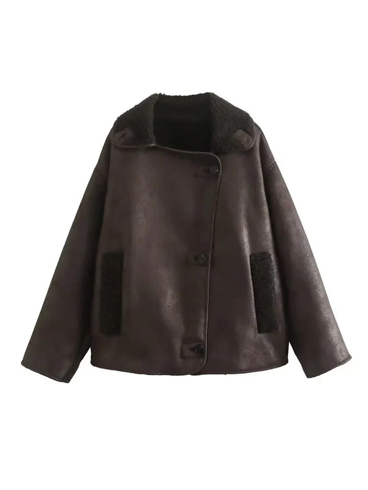 WW | Fluffy fleece jacket for women