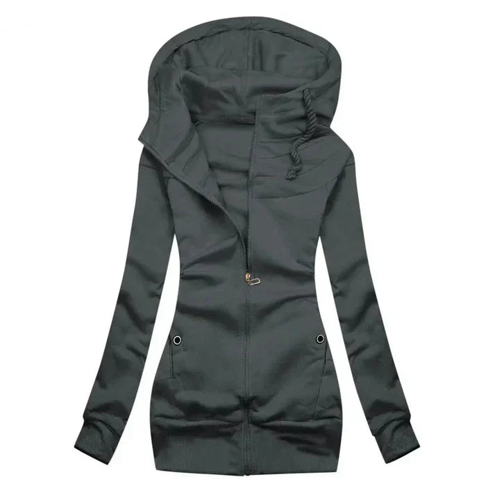 WW | Oversized Zip-Up Hoodie for Women with Fleece, Hood, and Zipper - Ideal for Everyday