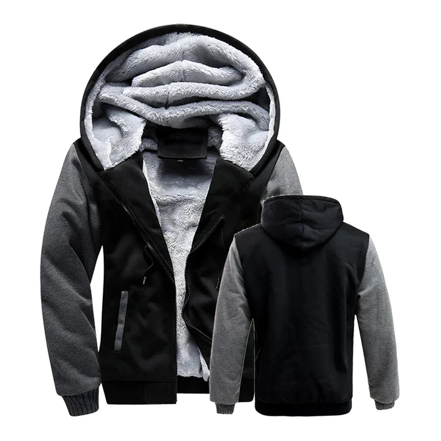 WW | fleecejacke mit kapuze und reißverschluss