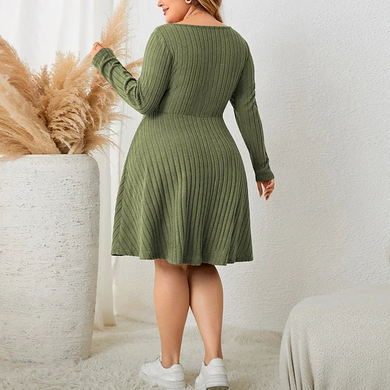 WW | Weiches Strickribbelkleid