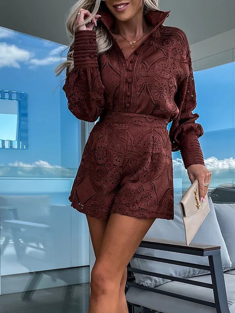 WW | Long-Sleeved Lace Jumpsuit