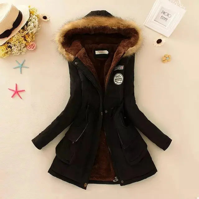 WW | Warm gefütterte Winterjacke mit Kapuze für Frauen