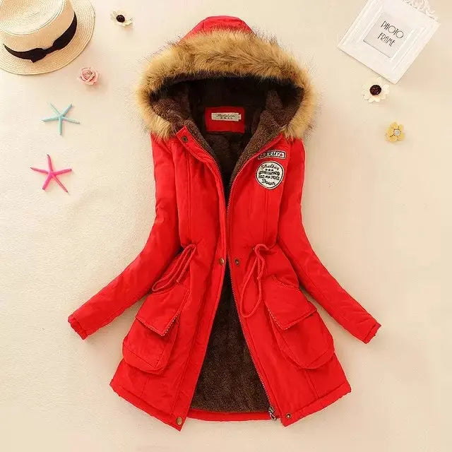 WW | Warm gefütterte Winterjacke mit Kapuze für Frauen