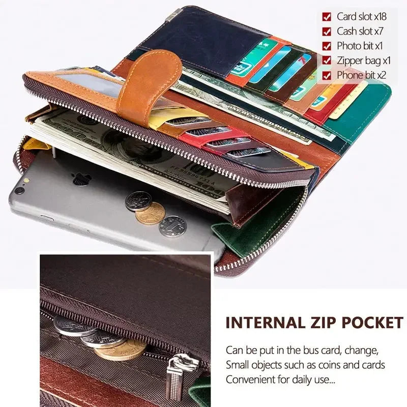 WW | Women's Long Wallet in Vintage Style
