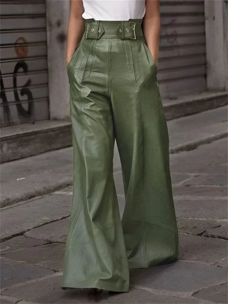 WW | High-waisted wide-leg trousers for streetwear