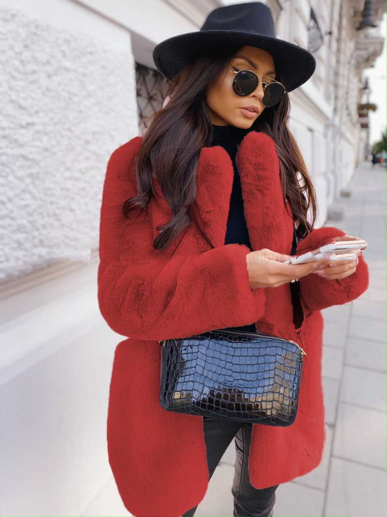 WW | Elegante Kunstpelzjacke für einen warmen Winter