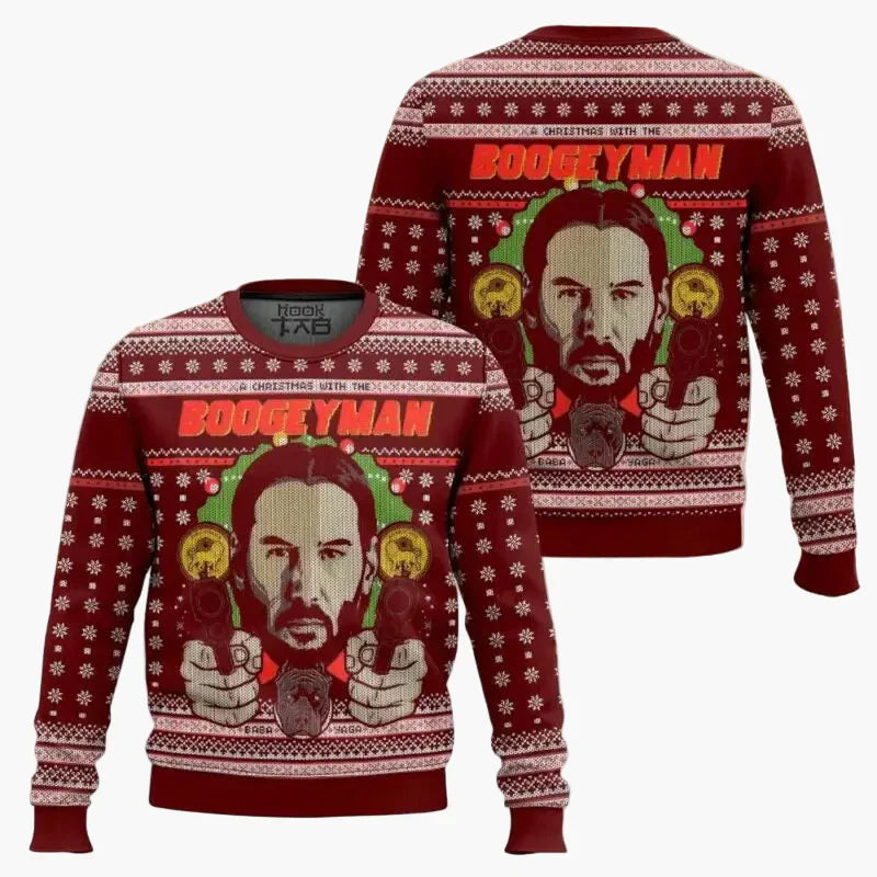 WW | Ugly Christmas Sweater - Funny "Wick-Mas" Sweater for Fans, Christmas, Party