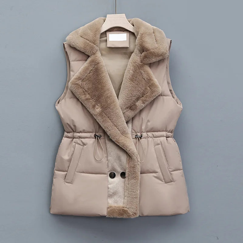 WW | Eleganter Kunstpelz-Weste für Damen, perfekt für Herbst und Winter
