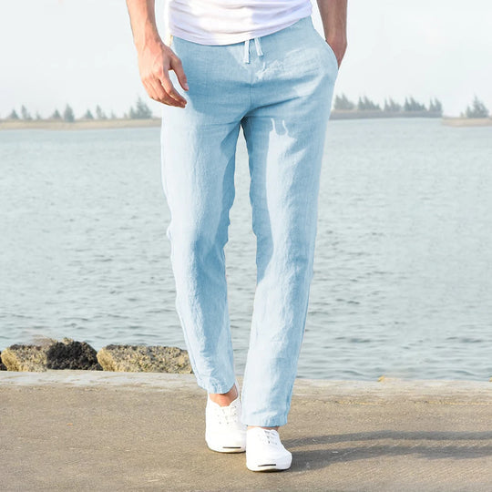 WW | Luxus Baumwolle Leinen Herren Hose