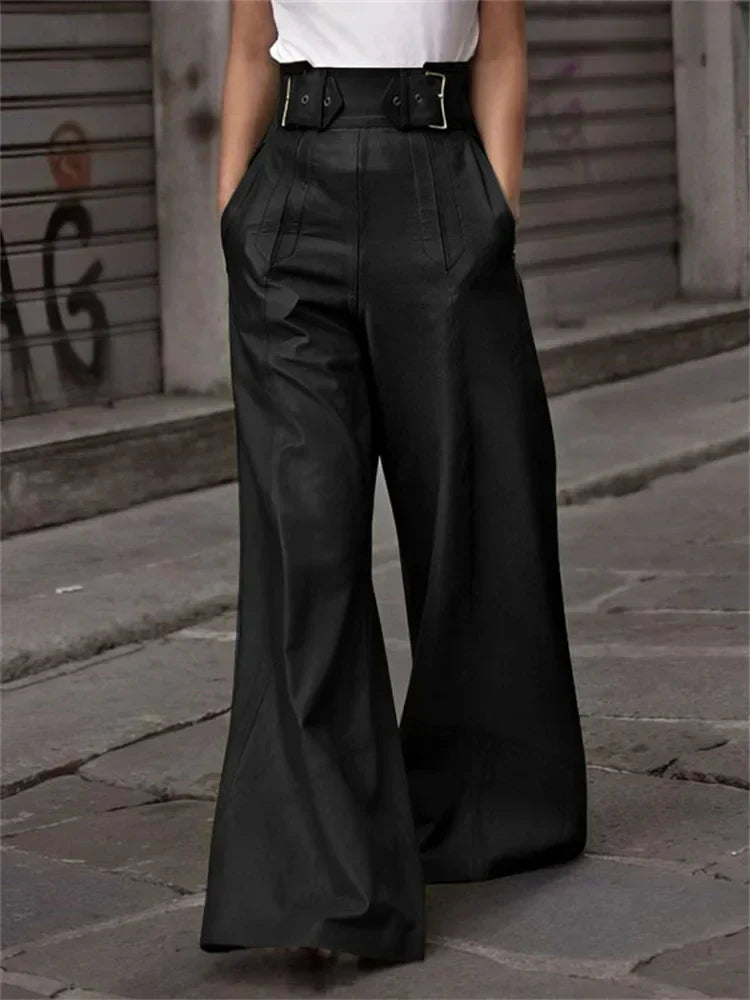 WW | High-waisted wide-leg trousers for streetwear