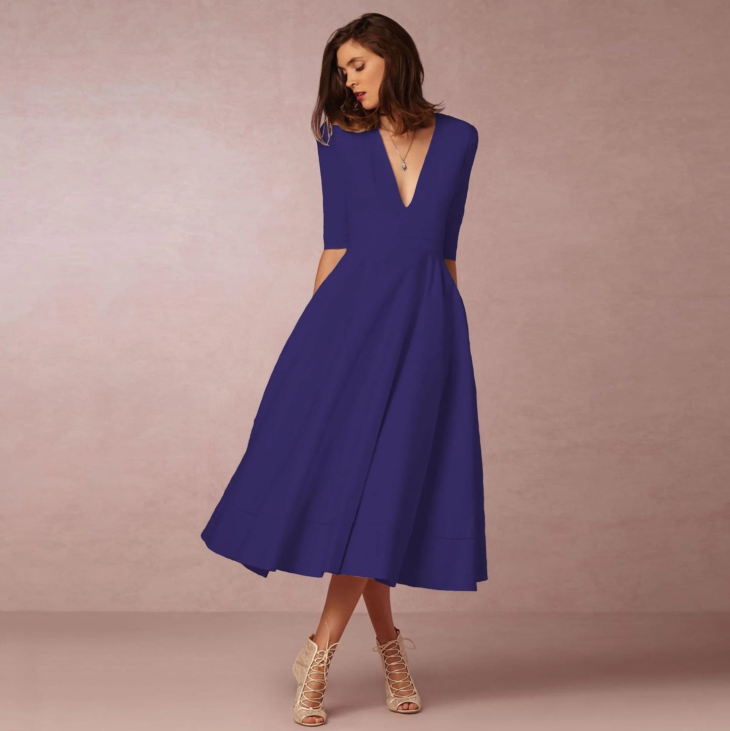 WW | Elegante Lange Damenkleid