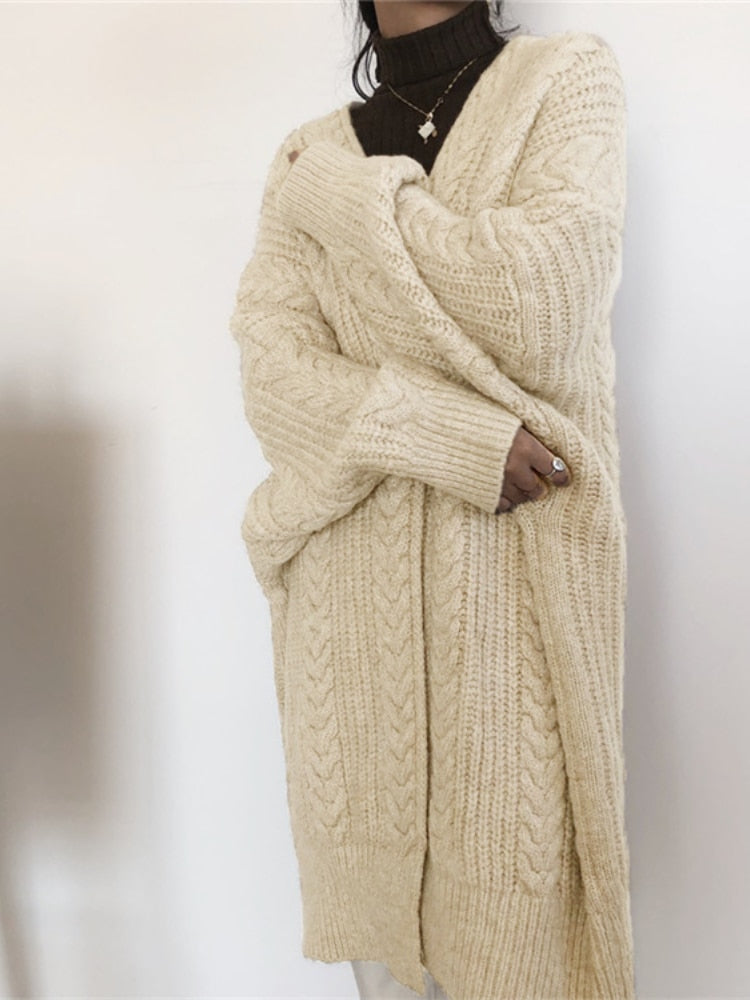 long women's cardigan for autumn