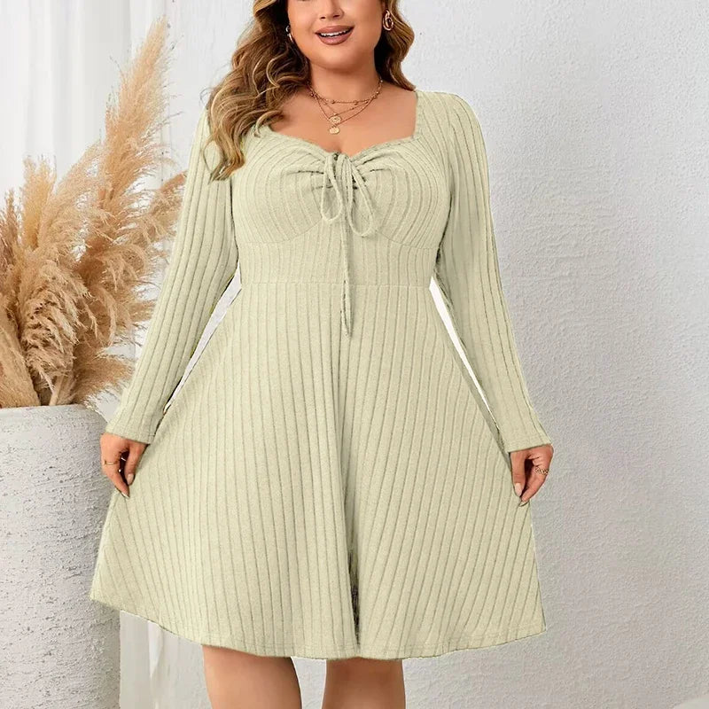 WW | Weiches Strickribbelkleid