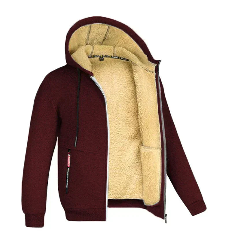 WW | Warme Winterjacke für Männer mit Kapuze Bequeme Outdoorjacke