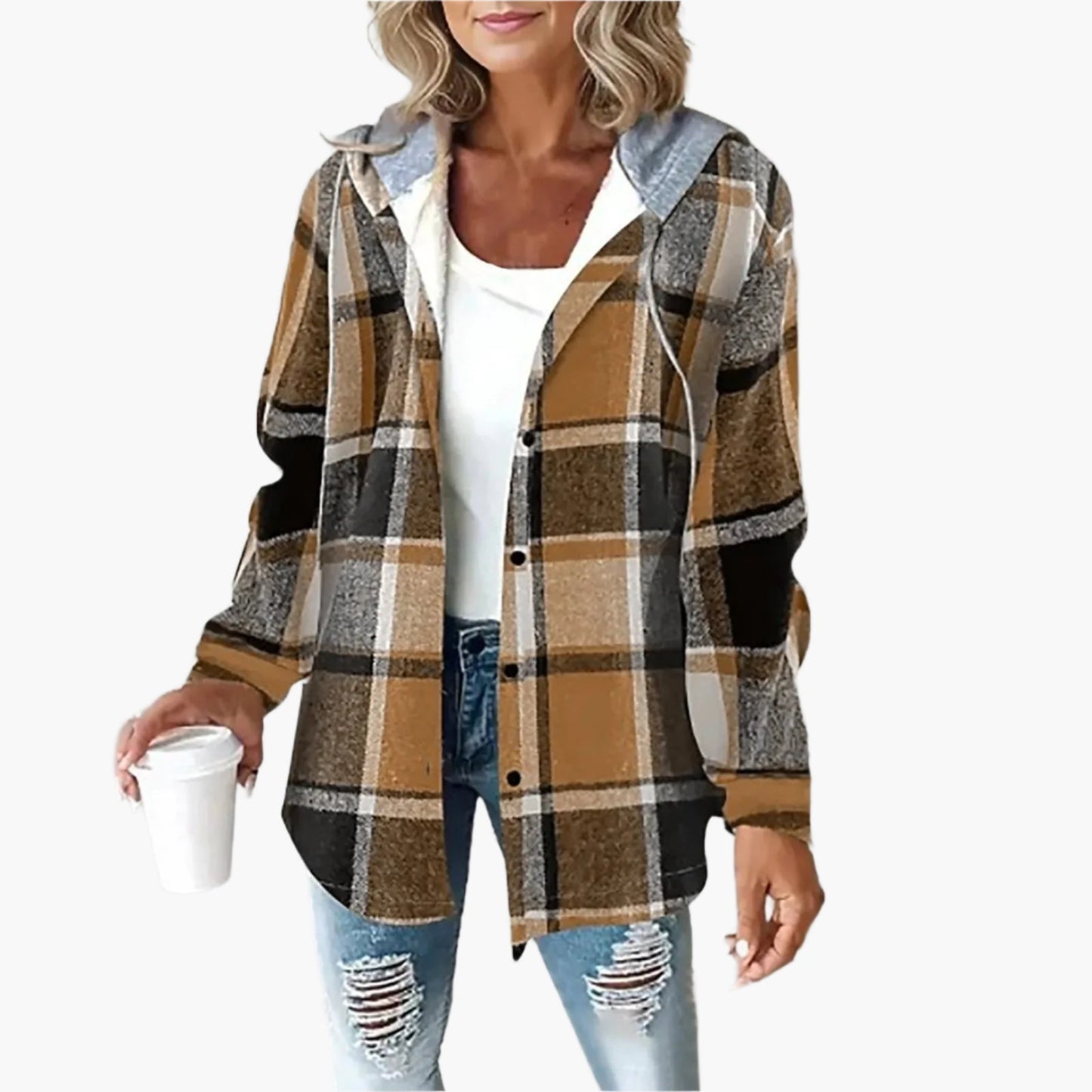 WW | Karierte Freizeitjacke mit Kapuze - Lässiger Herbst- und Winterstil