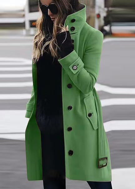 WW | Women's Single-Breasted Long Coat