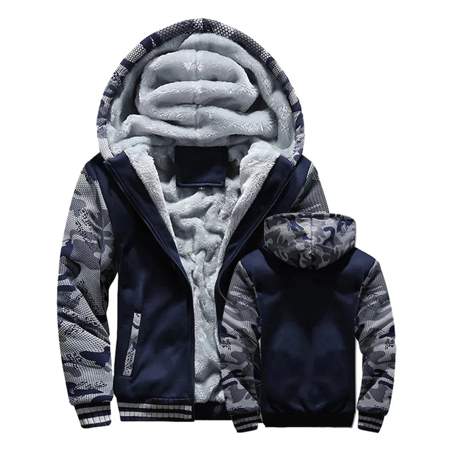 WW | fleecejacke mit kapuze und reißverschluss