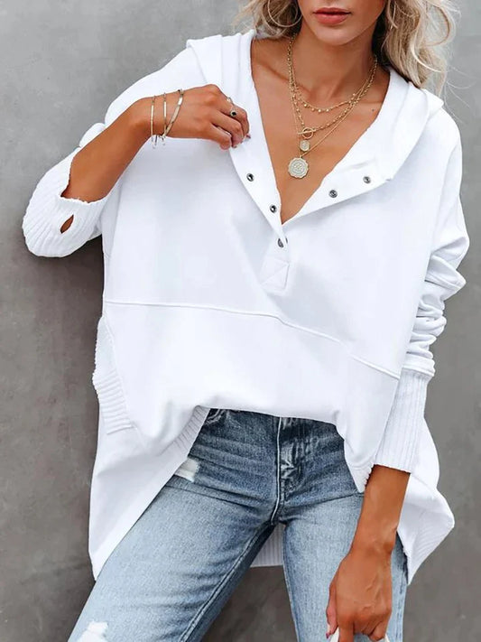 WW – Kapuzenpullover mit V-Ausschnitt