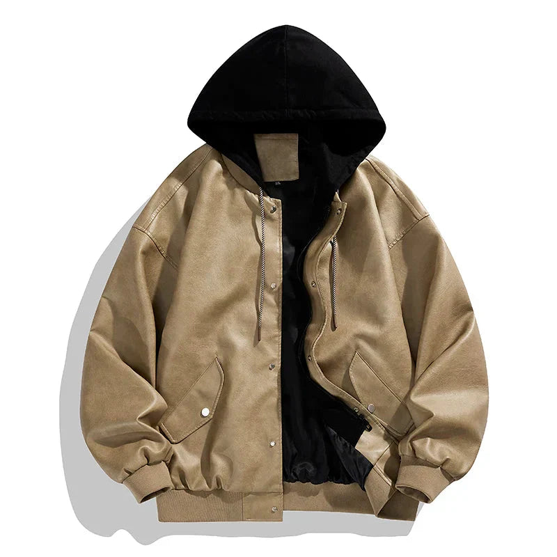 WW | Drystan Faux Leather Hooded Jacket