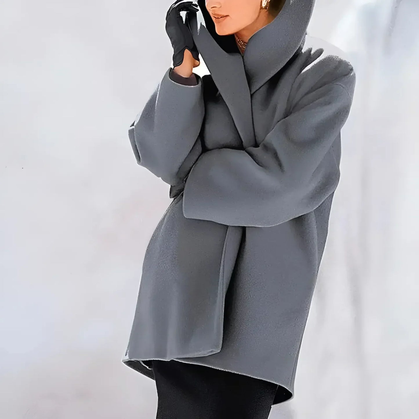 WW | Wollmischung Mantel - Breiter Revers - Minimalistische Winteroberbekleidung