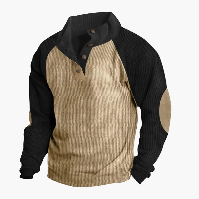 WW | Freizeitpullover mit Vintage-Raglanstil und Knopfleiste - Ideal für Alltag und Outdoor