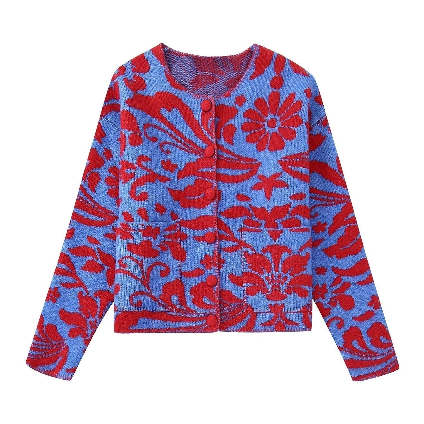 WW | Women's Vintage Floral Jacquard Cardigan