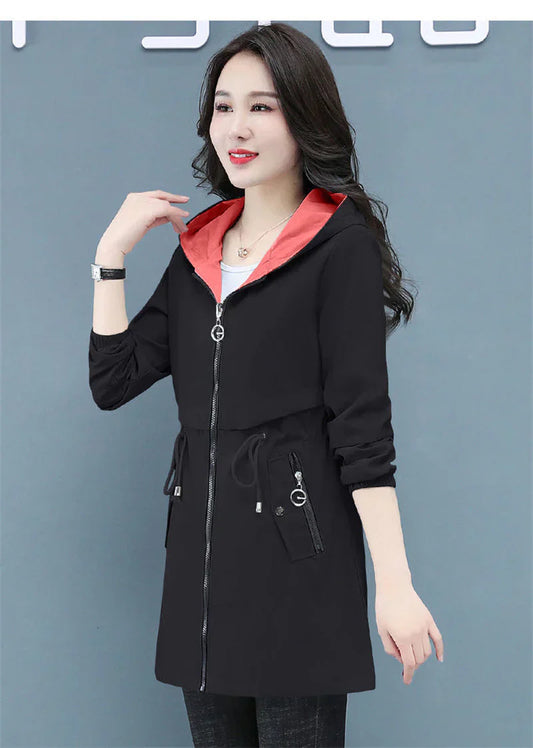 WW | lange windbreaker-jacke