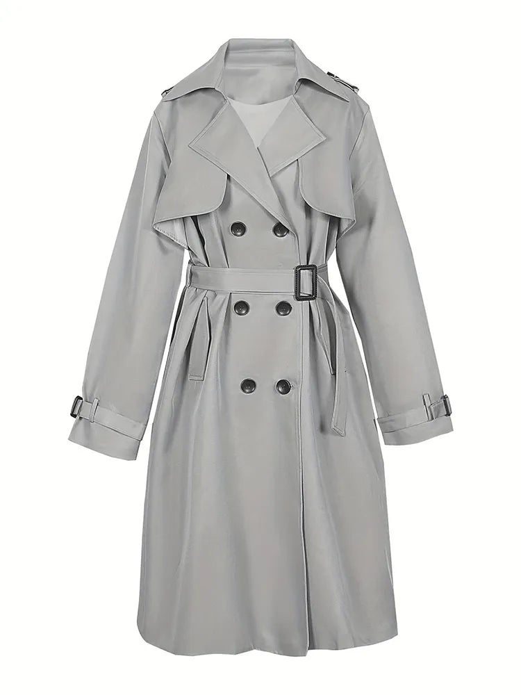 WW | Long Solid Women's Trench Coat