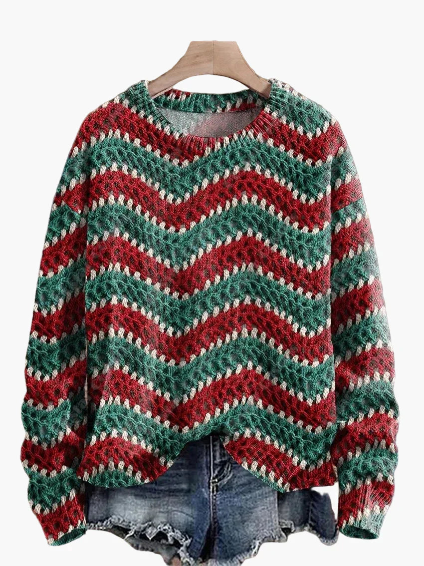 WW | Christmas sweater with festive 3D embroidery - Ideal for holidays, parties & winter