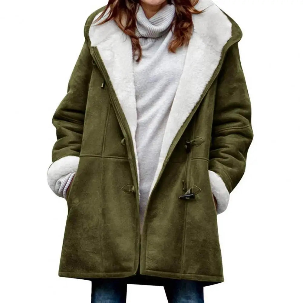 WW | Stylish Grey Fleece Hoodie Coat