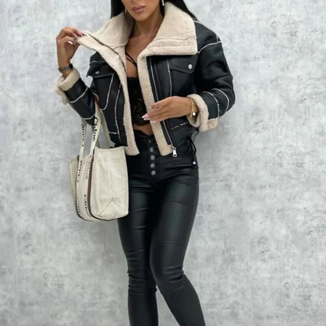 WW | Faux leather jacket in a trendy style