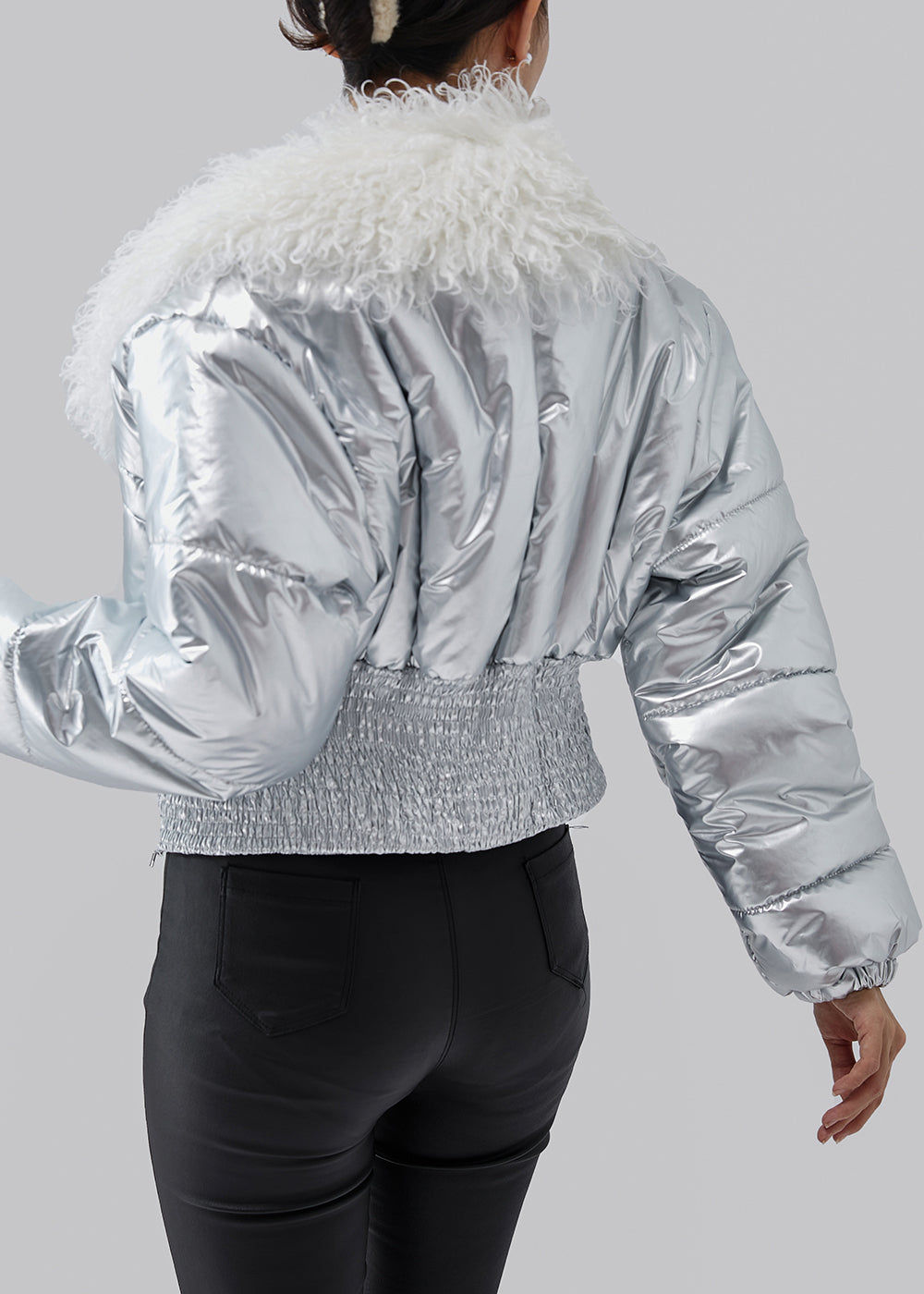 WW | Thick Fine Cotton-Filled Short Jackets Elastic Waist Winter
