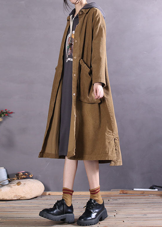 WW | Khaki Knopfseitig offene Cordjacken