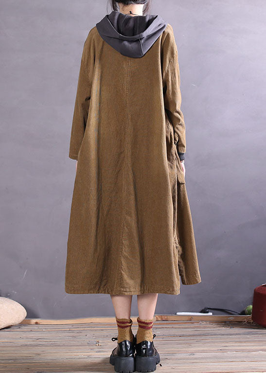 WW | Khaki Knopfseitig offene Cordjacken