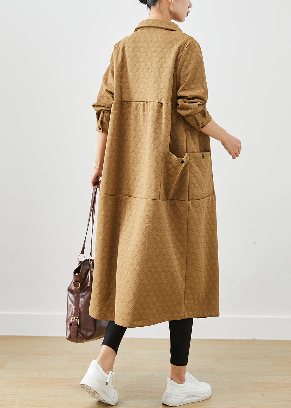 WW | Khaki Oversized Pocket Patchwork Cotton Jackets