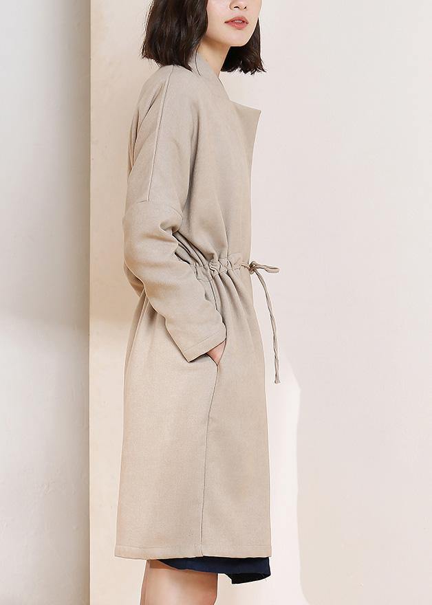 WW | Kordelzug Plus Size Maxi-Mantel nude Plus Size Kleidung Mäntel